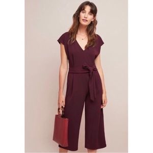ANTHROPOLOGIE Sedona Burgundy Jumpsuit